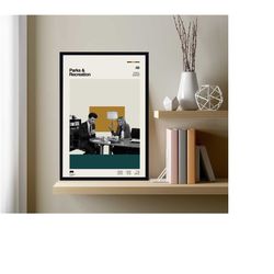 parks & recreation poster, parks recreation movie, retro modern art, midcentury art, vintage poster, wall decor, gifts f