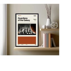 guardians of the galaxy poster, marvel gifts, retro movie poster, vintage poster, retro poster, minimalist art, modern a