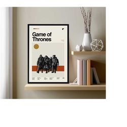 game of thrones poster, game of thrones movie, minimalist art, vintage poster, modern art, wall decor, home decor, gifts