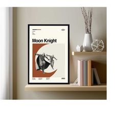 moon knight poster, doug moench, vintage retro, movie poster, minimalist wall art, home decor, custom poster, wall art p