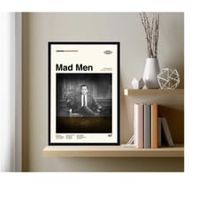 mad men poster, mad men print, matthew weiner, minimalist art, vintage poster, modern art, custom poster, high quality,