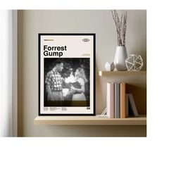 forrest gump movie, robert zemeckis, forrest gump vintage, abstract poster, retro poster, minimalist art, vintage poster