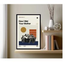 how i met your mother poster, retro movie poster, abstract poster, retro poster, minimalist art, vintage poster, wall de