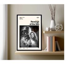 revenge of the sith art, revenge of the sith, vintage poster, movie poster, minimalist wall art, home decor, custom post