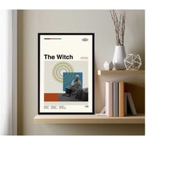 the witch poster, the witch print, minimalist poster, retro movie poster, movie poster, retro modern art, minimalist art