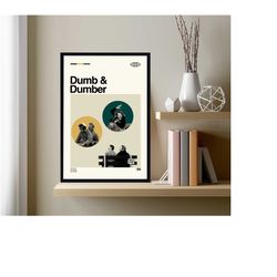 dumb and dumber poster, dumb and dumber movie, abstract poster, retro poster, minimalist art, vintage poster, wall decor