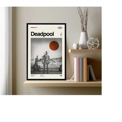 deadpool poster, deadpool movie print, tim miler, minimalist art, vintage poster, modern art, custom poster, high qualit