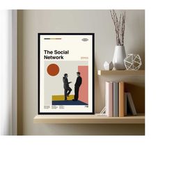 the social network poster, the social network movie, modern movie, poster print, printable art, digital art, wall art, h