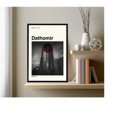 dathomir movie poster, dathomir retro, retro movie print, modern vintage, movie poster, minimal movie art, custom poster