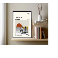 thelma and louise poster, ridley scott, retro movie, retro modern, minimalist art, vintage poster, modern art, custom po