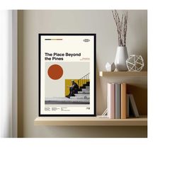 the place beyond the pines poster, movie poster, retro music poster, vintage poster, retro poster, minimalist art, moder