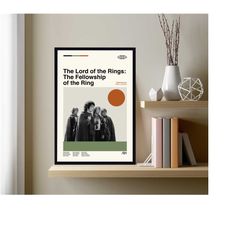 the fellowship of the ring, lord of the rings, minimalist movie poster, vintage poster, custom poster, wall art print, h
