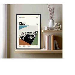 clue poster, clue movie poster, jonathan lynn, vintage poster, retro poster, minimalist art, modern art, wall decor, hig