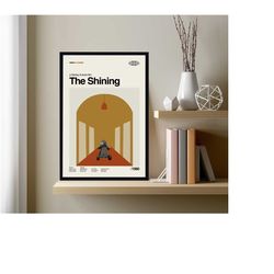 the shining movie poster, print wall, retro movie print, modern vintage, movie poster, minimal movie art, custom poster,
