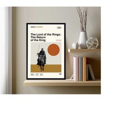 the return of the king, the lord of the rings poster, movie poster, minimalist movie poster, custom poster, wall art pri