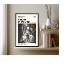 star wars, return of the jedi movie, retro movie poster, minimalist art, vintage poster, modern art, wall decor, home de