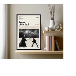 star wars, return of the jedi movie, minimalist movie poster, vintage poster, retro print, classic movie, wall art print