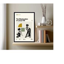 the miseducation of lauryn hill poster, the miseducation of lauryn hill print, retro poster, minimalist art, vintage pos