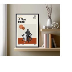 a new hope movie, star wars, a new hope vintage, vintage inspired, film poster, retro music poster, vintage poster, retr
