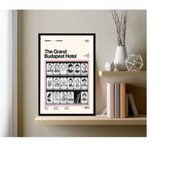 the grand budapest hotel movie, the grand budapest hotel poster, modern vintage, movie poster, minimal movie art, custom