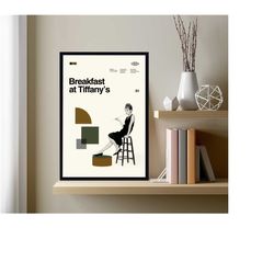 breakfast at tiffany's poster, blake edwards, minimalist art, vintage poster, wall decor, wall art, wall art print, home