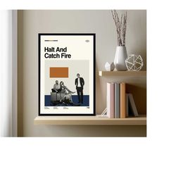 halt and catch fire poster, halt and catch fire movie poster, minimalist art, vintage poster, modern art, custom poster,