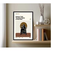 the demon barber of fleet street poster, movie poster, vintage poster, retro print, classic movie, wall art print, home