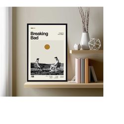 breaking bad poster, breaking bad print, retro movie poster, vintage poster, retro poster, minimalist art, modern art, w