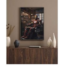 barbershop wall art print - gift for barber - barbershop art decor - barbershop print poster - vintage barbershop wall d