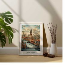 london poster - england wall art - london vintage print - england art print - london vintage poster - london print