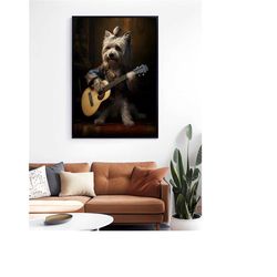 white terrier print, white terrier wall art poster, white terrier gifts, dog lover gift, cute dog prints, terrier mom gi