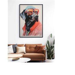 vintage dog print - cute dog prints - dog lover gift - dog paw print - dog print poster - dog wall art - puppy paw print