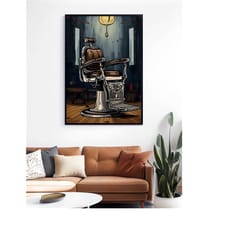 barbershop art print - barber clipper art - art hair stylist gift barbershop wall art gift for barber barbershop wall de