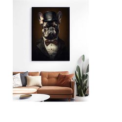 french bulldog print - dog lover gifts - frenc bulldog art poster - dog mom gifts - dog portrait art print - dog print -