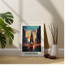 edinburgh poster - edinburgh print - scotland print - scotland wall art - edinburgh gift - scotlad wall art - edinburgh