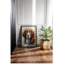 english springer spaniel - springer spaniel dog - dog lover gift - english springer dog - dog wall art - housewarming gi