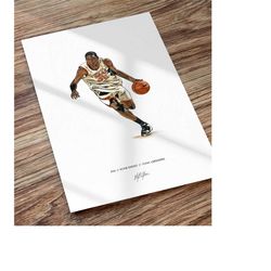 kevin durant illustrated art print poster, kevin durant poster, gift for kevin durant fans
