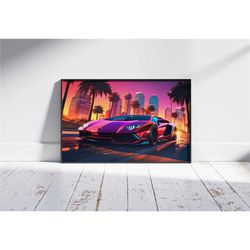 digital poster lamborghini dubai print lamborghini art supercar