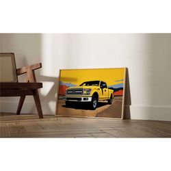 pop art poster: ford f-150 wall dcor home