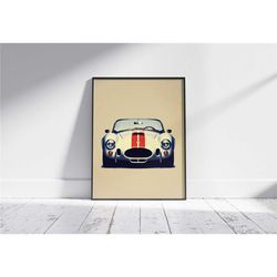 digital poster shelby cobra art iconic american sports