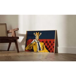 pop art poster: office giraffe wall decor home