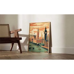 london cityscape print london art prints british metropolis