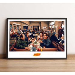 seinfeld poster, jerry seinfeld wall art, jason alexander