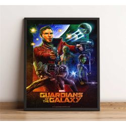 guardians of the galaxy poster, chris pratt wall