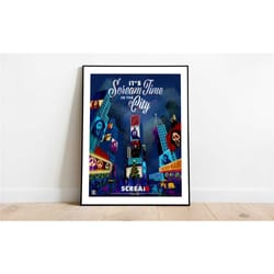 framed new retro scream movie poster 2023, ghostface