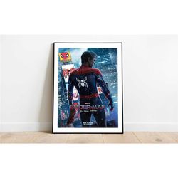 english framed spider-man: no way home poster, marvel