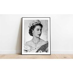 framed queen elizabeth ii wall art, queen elizabeth