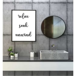 framed relax, soak, unwind, wall art, wall decor,