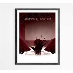 nightmare on elm street alternative movie poster, minimalist