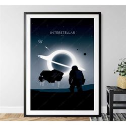 interstellar film poster | minimalist poster | geek